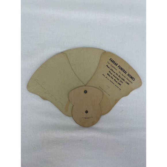 VTG The Child Jesus Mary and Children Cardboard Folding Fan Funeral Home Ad Dand - Picture 5 of 9